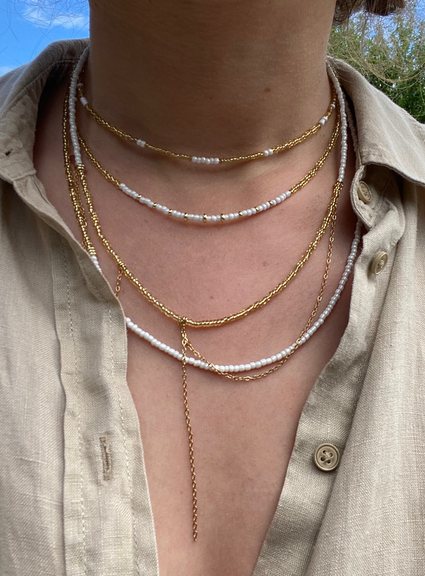 Ivory Beaded Necklace