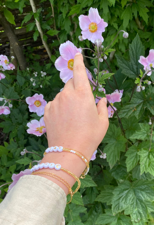 Golden Sapphic Beaded Bracelet